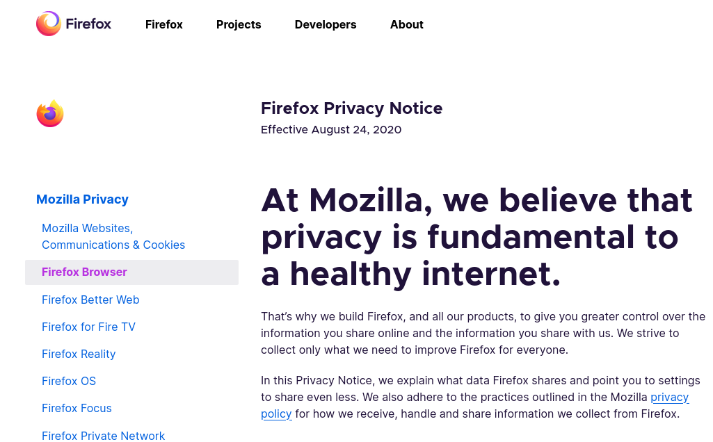 Firefox hypocracy