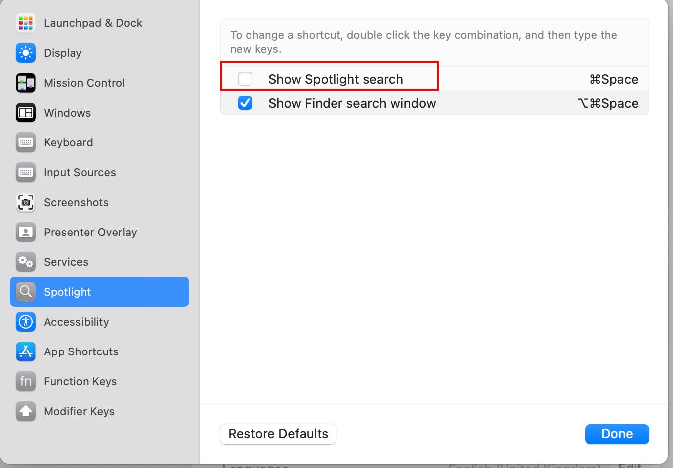 Spotlight Hotkey